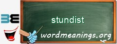 WordMeaning blackboard for stundist